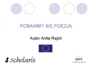 POBAWMY SI POEZJ Autor Anita Rejch W rzece