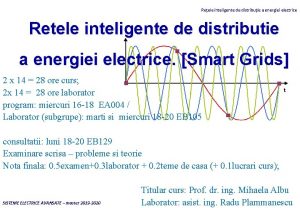 Reele inteligente de distribuie a energiei electrice Retele