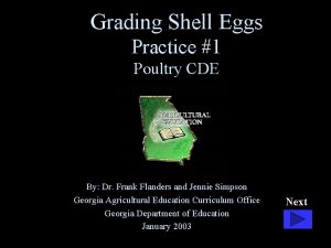 Grading Shell Eggs Practice 1 Poultry CDE By