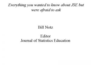 Everything you wanted to know about JSE but