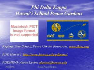 Phi Delta Kappa Hawaii School Peace Gardens Register
