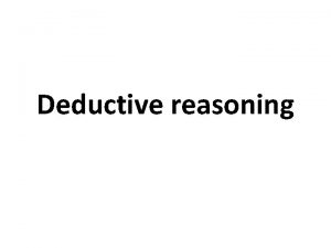 Deductive logic definition