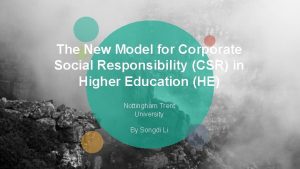 New model of csr