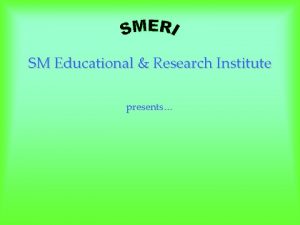 SM Educational Research Institute presents The Calamities The