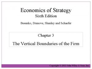 Economics of Strategy Sixth Edition Besanko Dranove Shanley