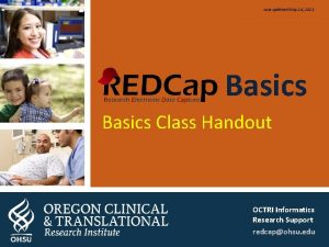 Redcap ohsu