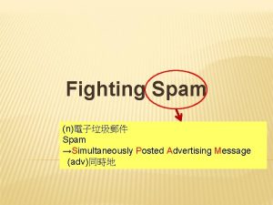 Fighting Spam n Spam Simultaneously Posted Advertising Message