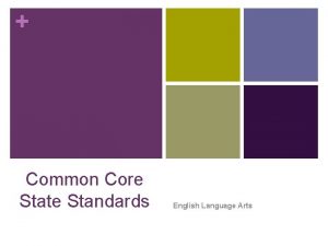 Common Core State Standards English Language Arts Objectives