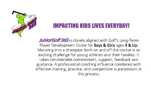 Junior golf 365