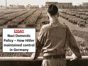 Domestic policy of hitler