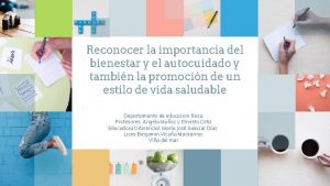 Reconocer la importancia del bienestar y el autocuidado