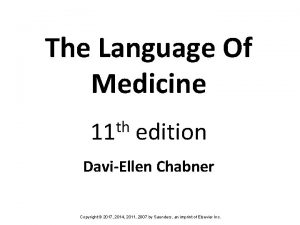 The Language Of Medicine th 11 edition DaviEllen