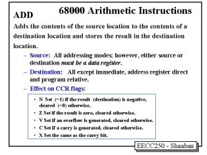 ADD 68000 Arithmetic Instructions Adds the contents of