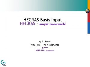 HECRAS Basis Input HECRAS sawyisi monacemebi by G