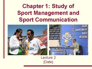 Chapter 1 Study of Sport Management and Sport
