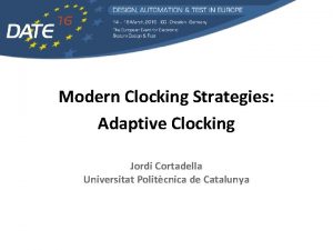 Adaptive clocking