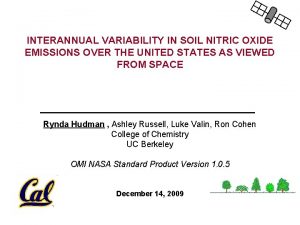 INTERANNUAL VARIABILITY IN SOIL NITRIC OXIDE EMISSIONS OVER