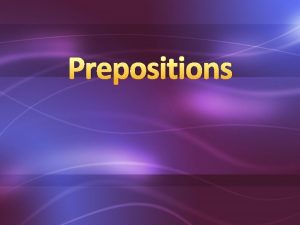 Fifty prepositions