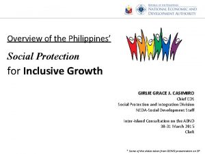 Overview of the Philippines Social Protection for Inclusive