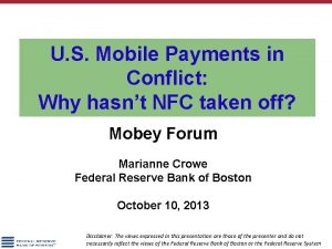 U S Mobile Payments in Conflict Why hasnt