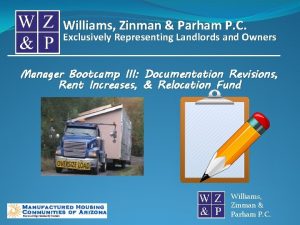 Williams Zinman Parham P C Exclusively Representing Landlords