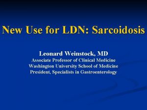 Dr leonard weinstock