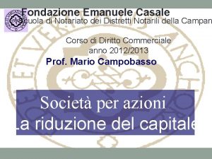 Fondazione emanuele casale