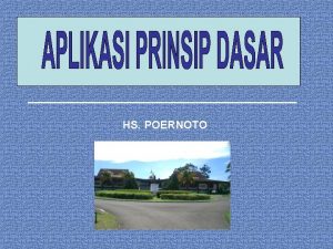 HS POERNOTO 1 APA ISI PRINSIP DASAR KEPRAMUKAAN