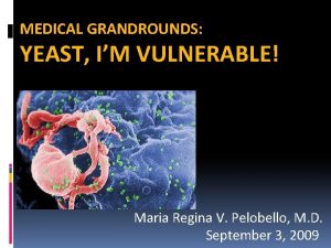 MEDICAL GRANDROUNDS YEAST IM VULNERABLE Maria Regina V
