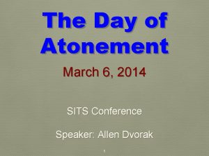 The Day of Atonement March 6 2014 SITS