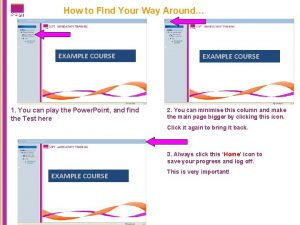 How to Find Your Way Around EXAMPLE COURSE