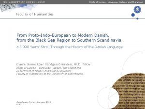 Roots of Europe Language Culture and Migrations From