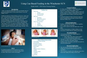 Using CueBased Feeding in the Winchester SCN Rachel