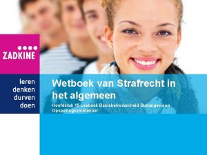 Wetboek van Strafrecht in het algemeen Hoofdstuk 15