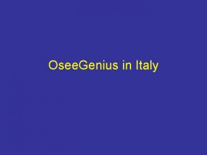 Osee genius pul