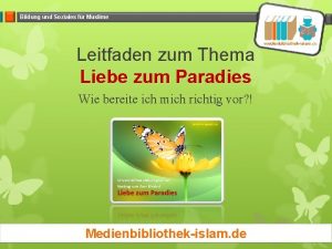 Bildung und Soziales fr Muslime Leitfaden zum Thema