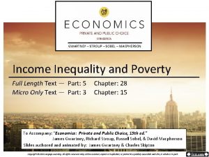 GWARTNEY STROUP SOBEL MACPHERSON Income Inequality and Poverty