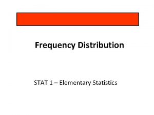 Recall how to prepare frequency distribution