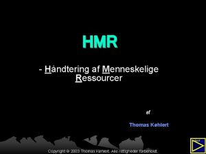 HMR Hndtering af Menneskelige Ressourcer af Thomas Khlert