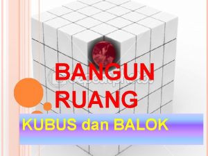 BANGUN RUANG KUBUS dan BALOK CREATED BY 1