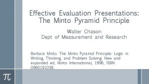 Pyramid principle