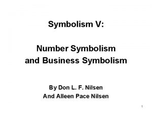 Symbolism V Number Symbolism and Business Symbolism By