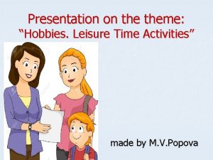 Presentation about free time activities