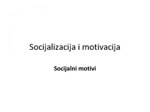 Socijalni motivi