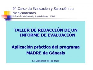 6 Curso de Evaluacin y Seleccin de medicamentos