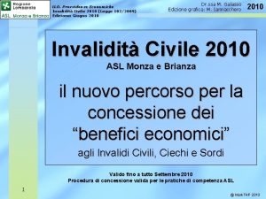 U O Provvidenze Economiche Invalidit Civile 2010 Legge