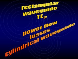 y rectangular waveguides TE 10 mode b z