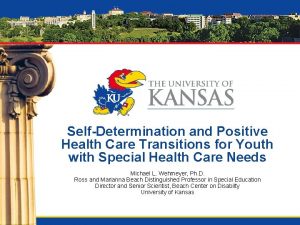 SelfDetermination and Positive Health Care Transitions for Youth