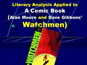 Literary Analysis Applied to A Comic Book Alan