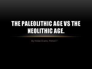 Paleolithic age vs neolithic age